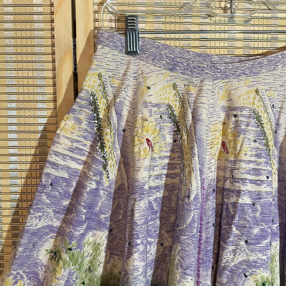 Christopher Fischer 100% Cotton Painted Victorian Cinderella Circle Skirt Medium - Picture 12 of 16